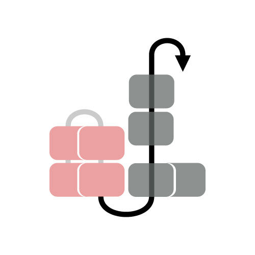 Illustration of beading stitch